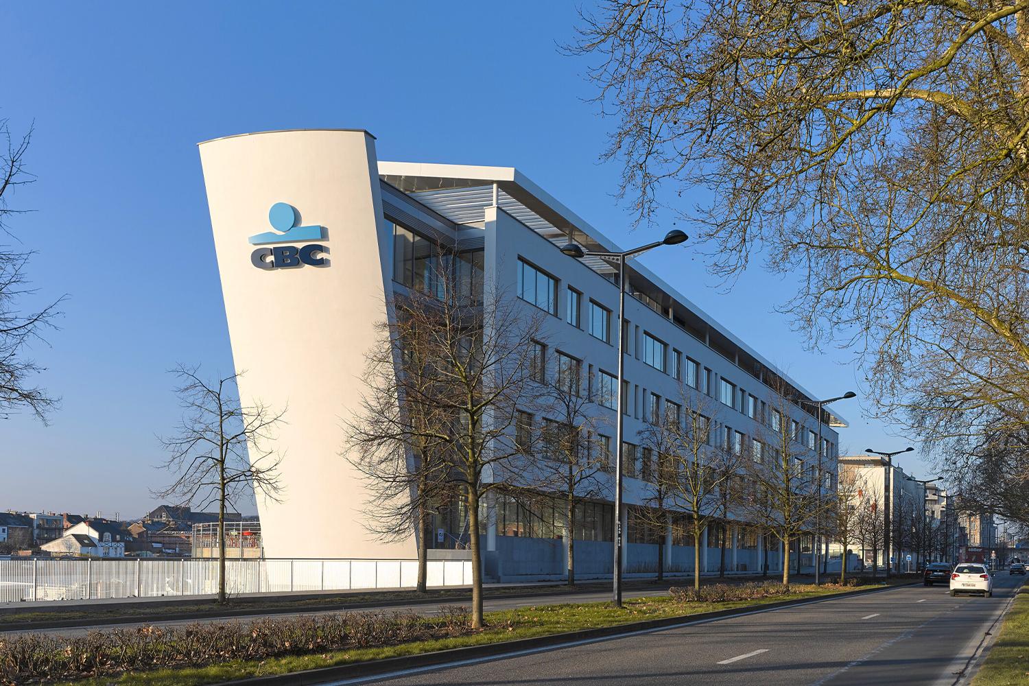 Bâtiment du siège de CBC Banque situé à Namur