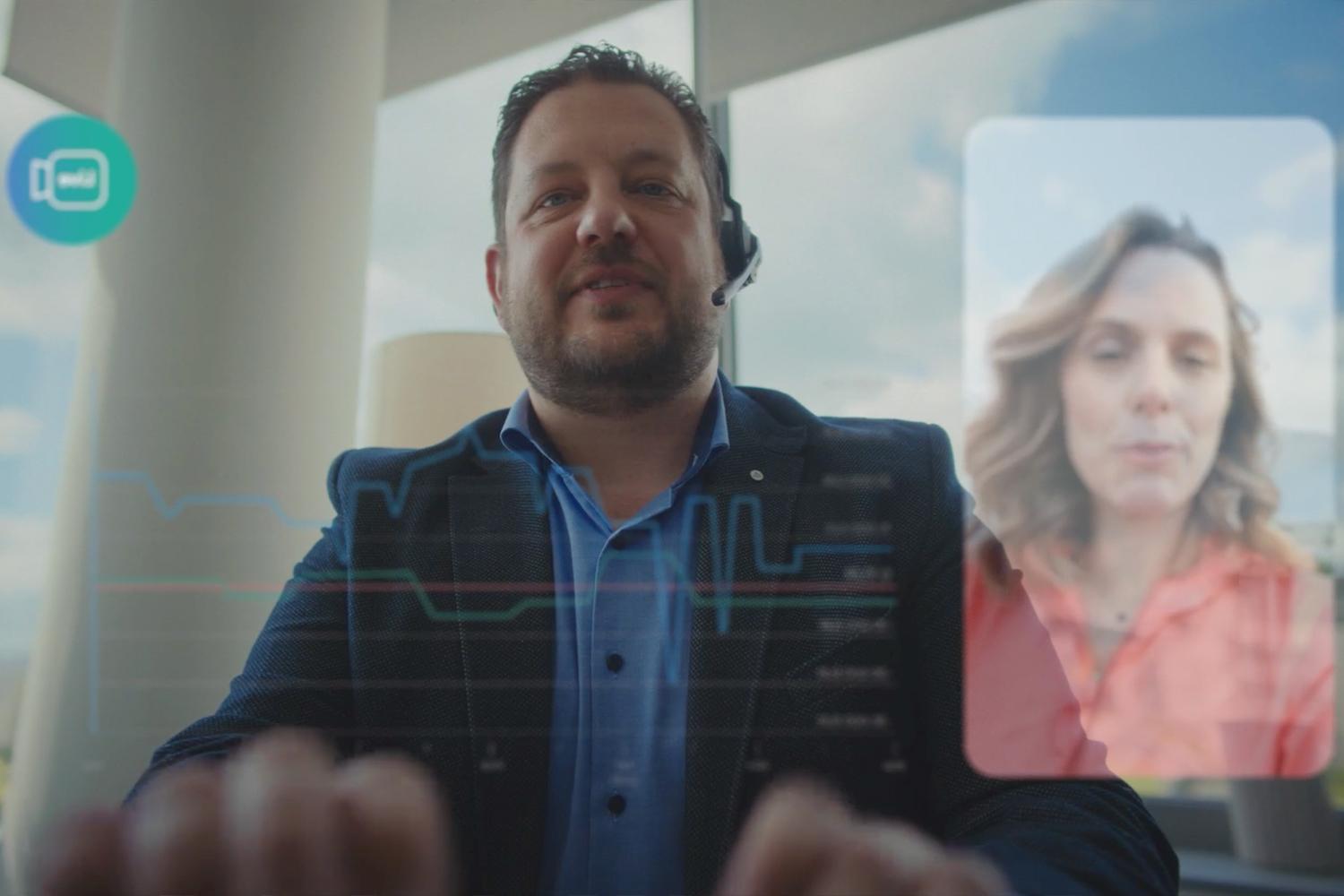 Appel en visioconférence avec un collaborateur de CBC Banque