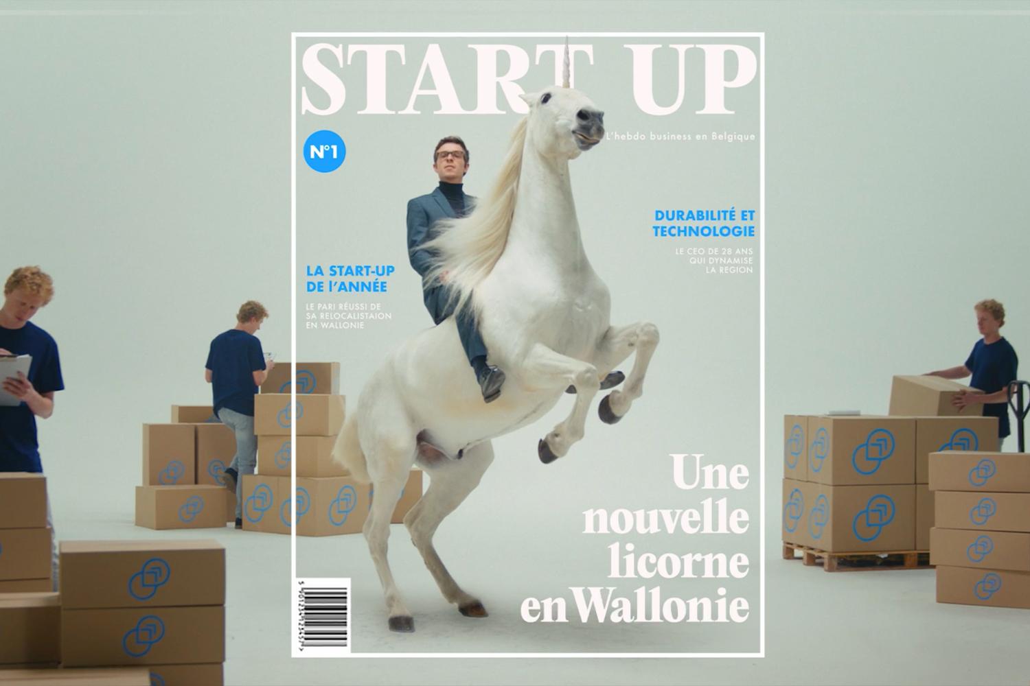 Magazine illustrant une nouvelle licorne en Wallonie