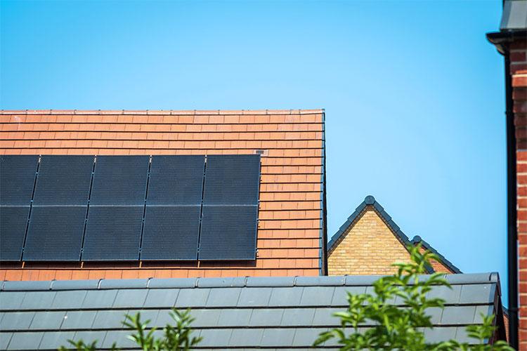 Panneaux solaire sur un toit