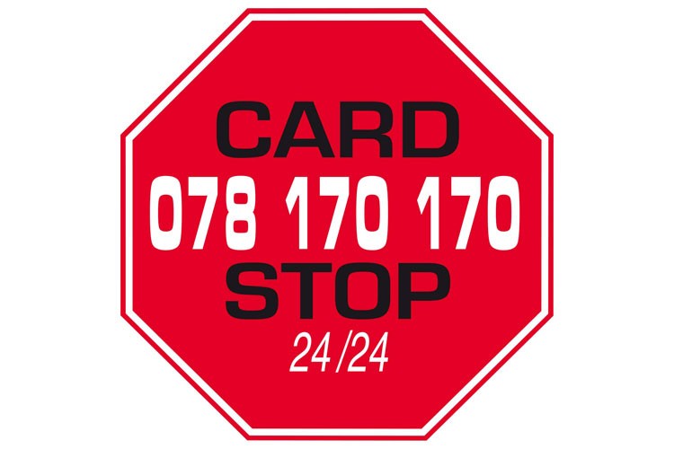 appelez Card Stop au n° 078 170 170