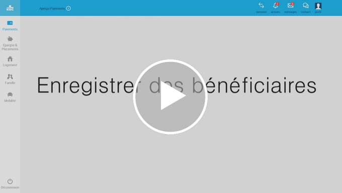 Créer des bénéficiaires dans Touch