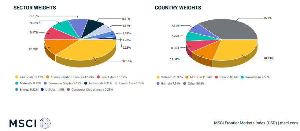 Graphique: indice MSCI Frontier market